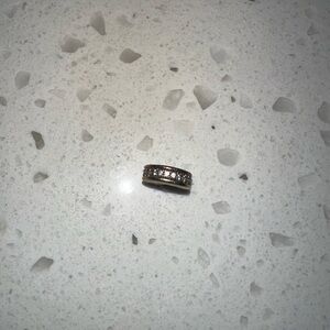 Pandora Spacer Charm- Gold Plates with CZ gems